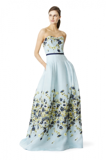 floral evening gown | Carolina Herrera ...